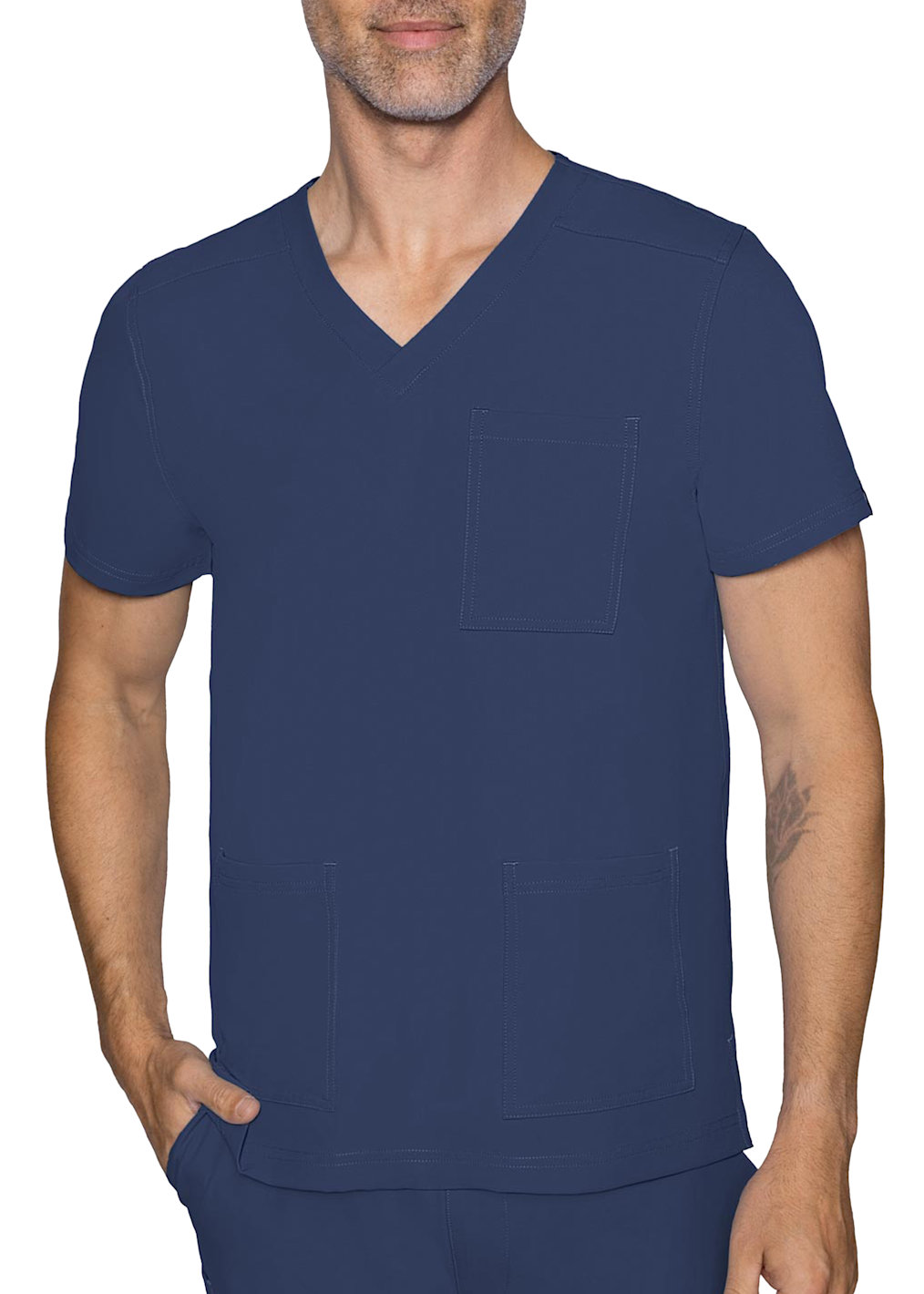 1-Pocket V-Neck Top