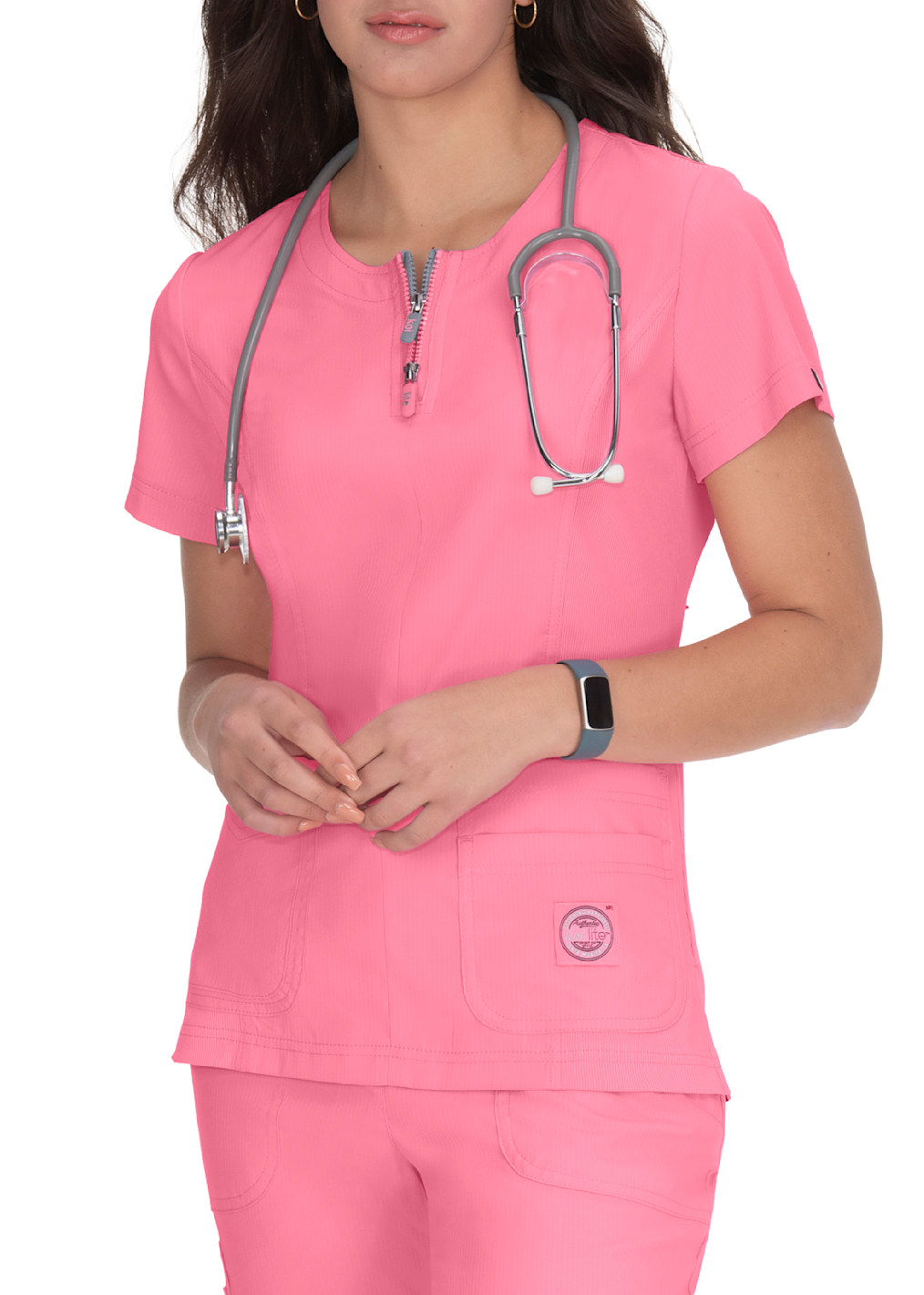 4-Pocket Zip-Collar Top
