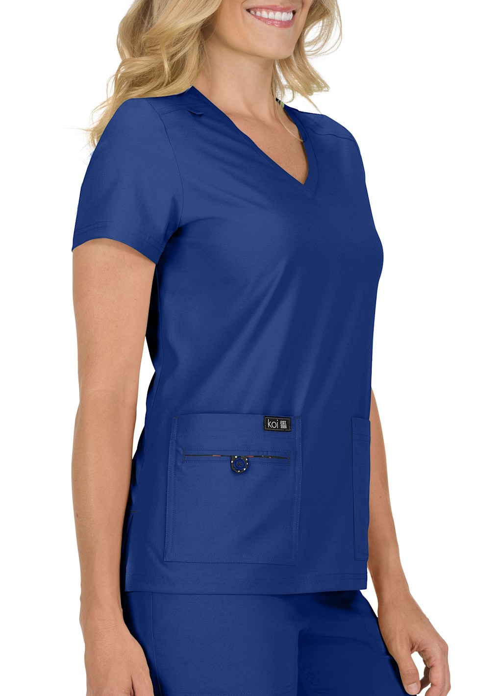 Chest Pocket V-Neck Tuck-In Scrub Top