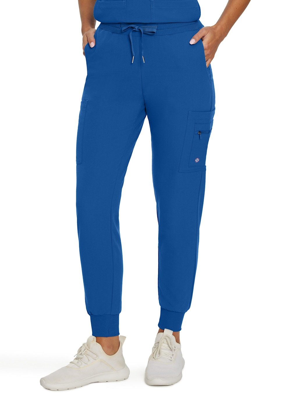 Knit Waist Cargo Scrub Pants