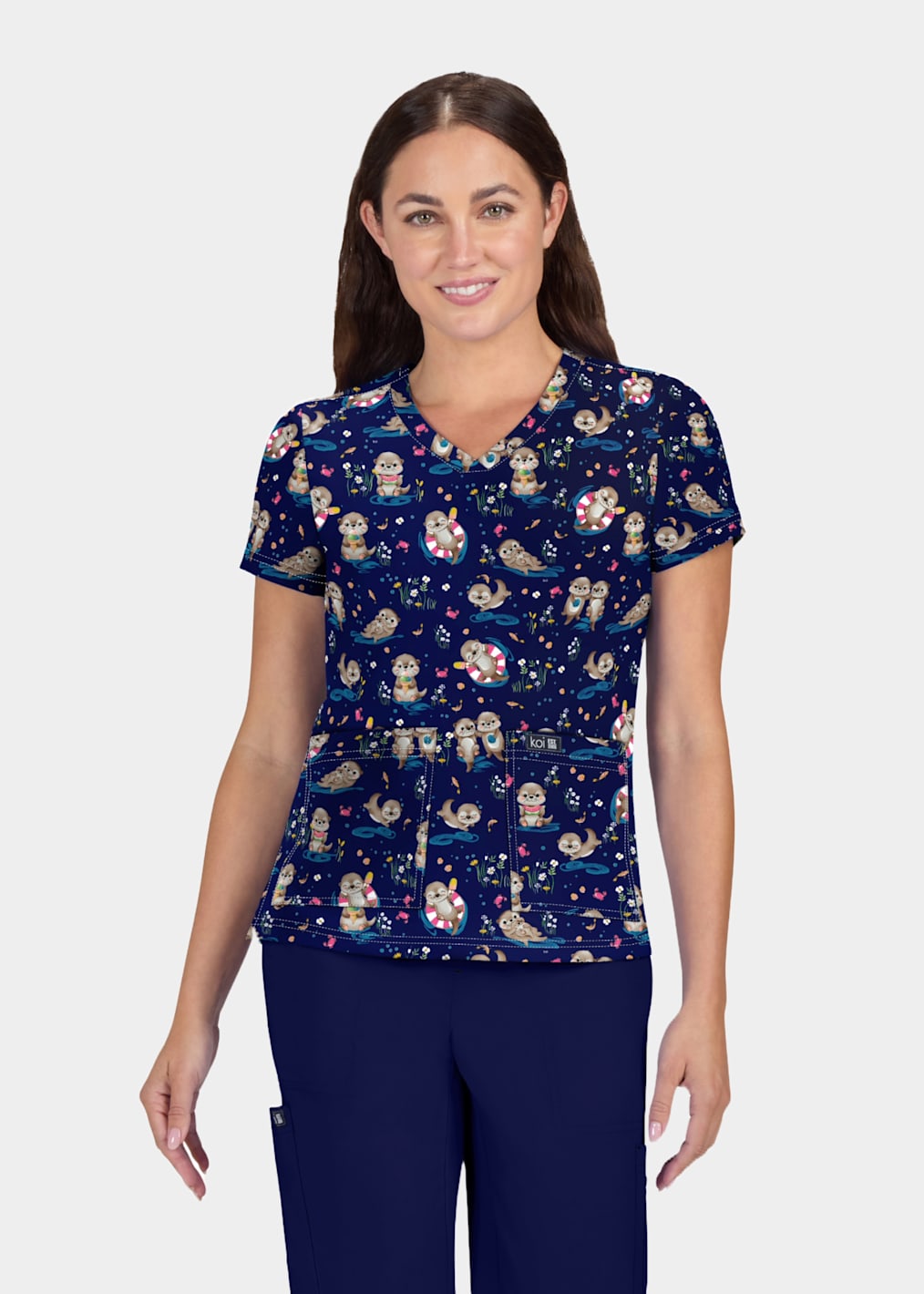 Artist Series Rosalie Purrmaids V-Neck Print Top