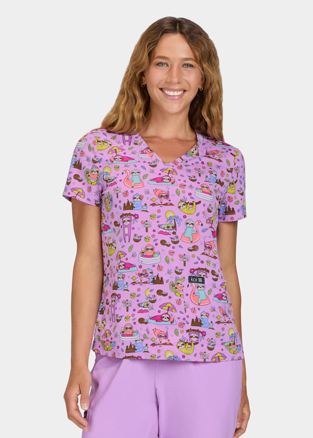 Artist Series Rosalie Purrmaids V-Neck Print Top