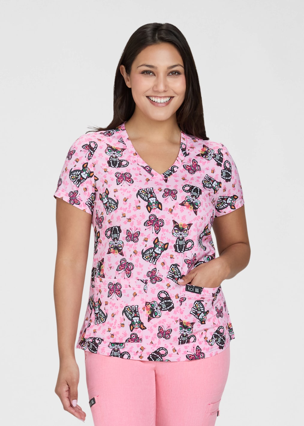 Leslie All Wrapped Up V-Neck Print Top