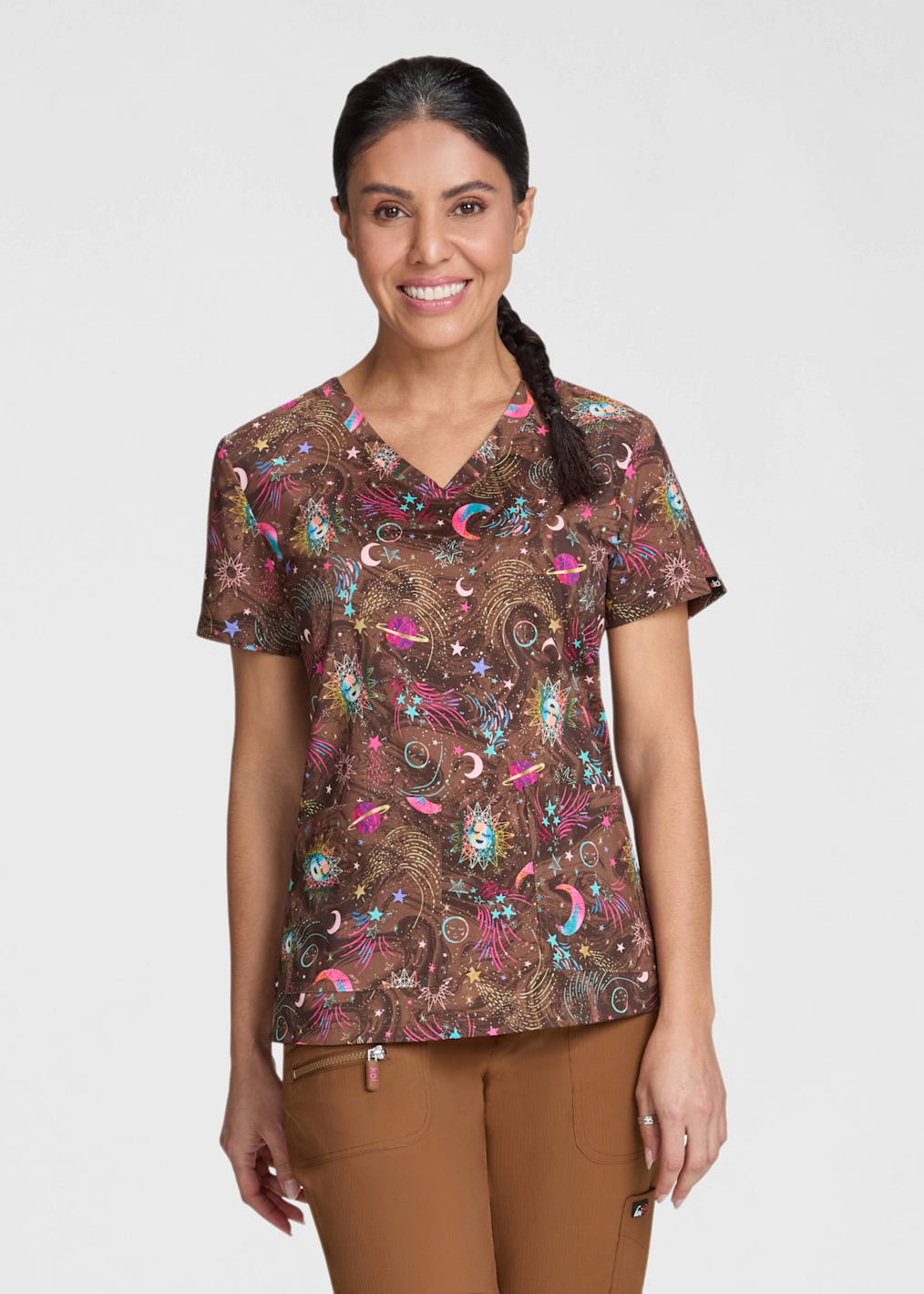Sugar Skull Fiesta V-Neck Print Top
