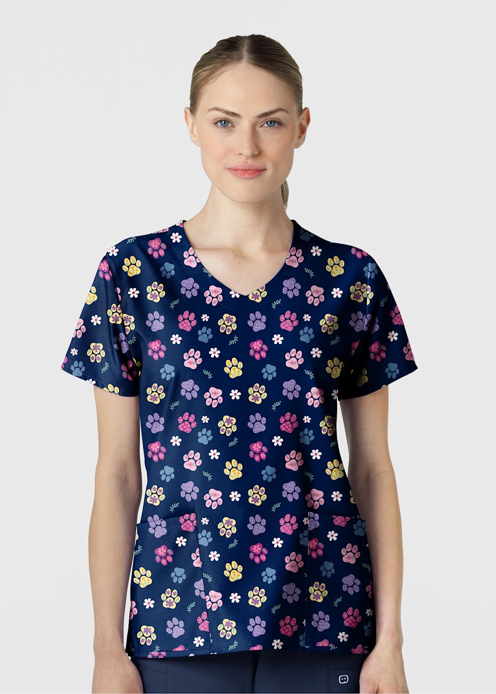Resilient Roses V-Neck Print Top