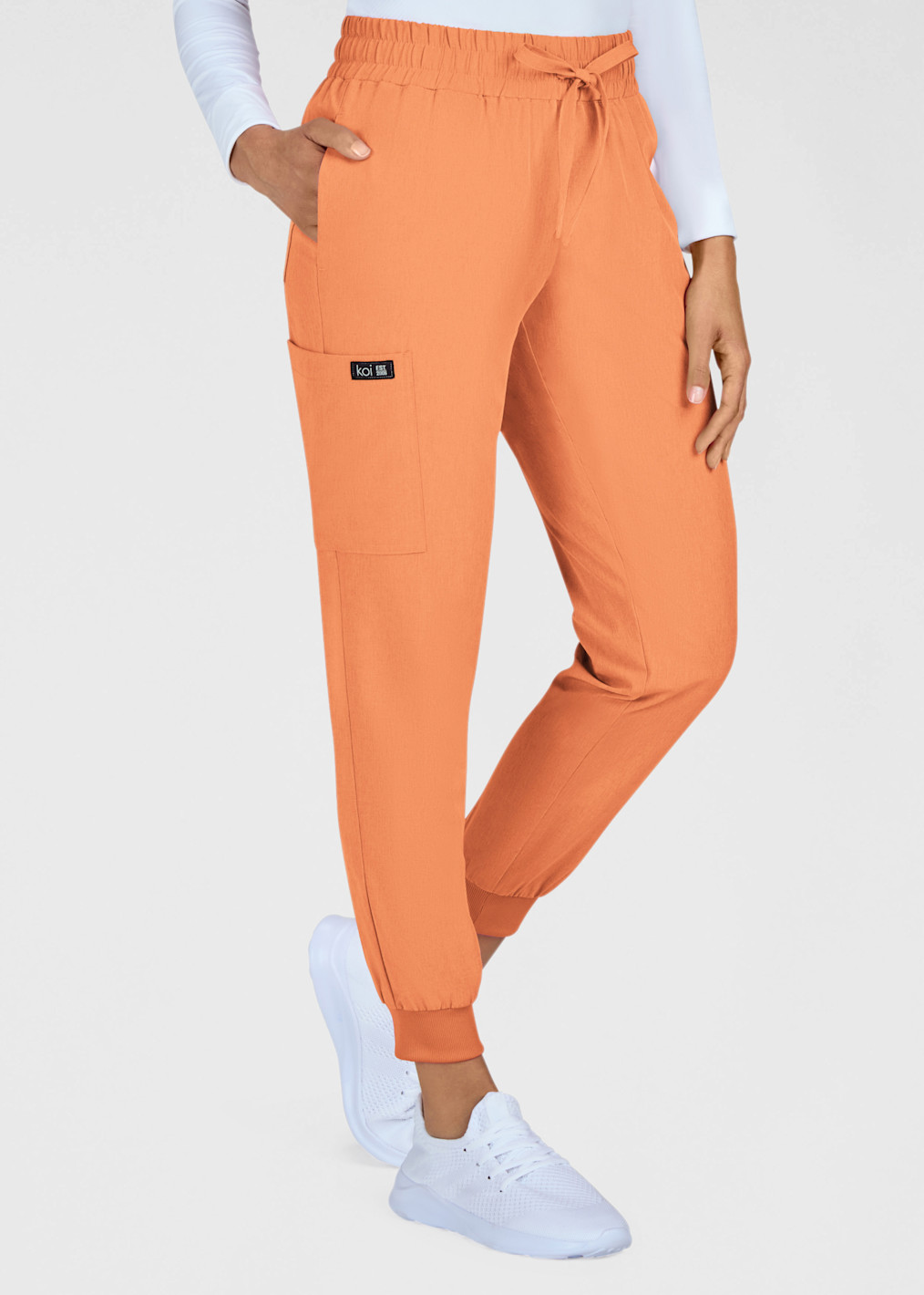 Ari 1-Pocket Mandarin Collar Scrub Top