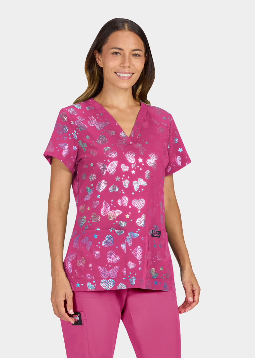Adoring Happy Daze V-Neck Print Top