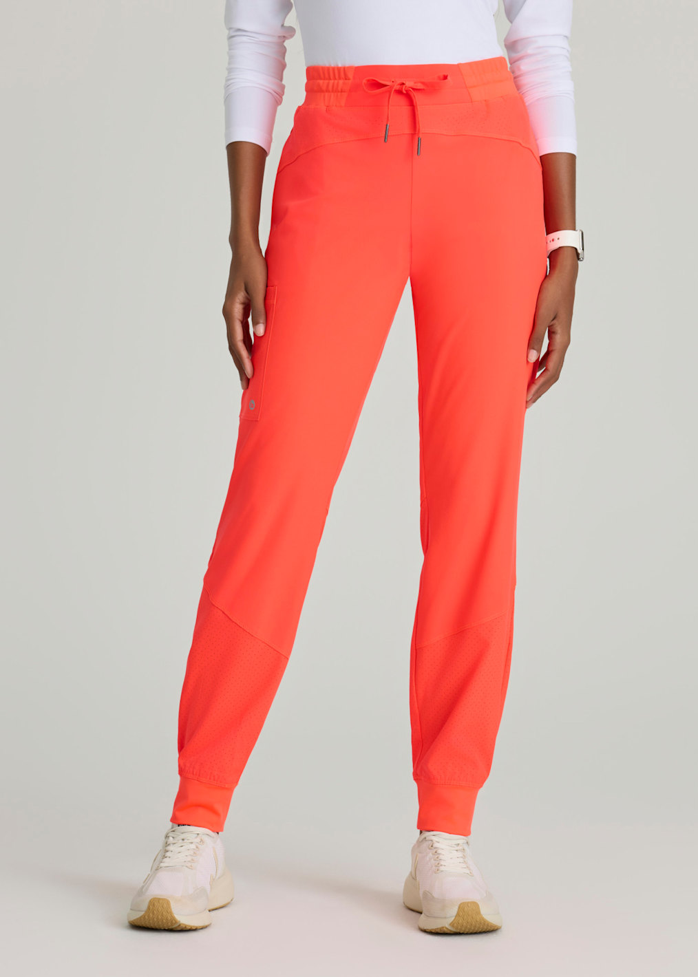 4-Pocket Elastic Waistband Mid-rise Cargo Jogger