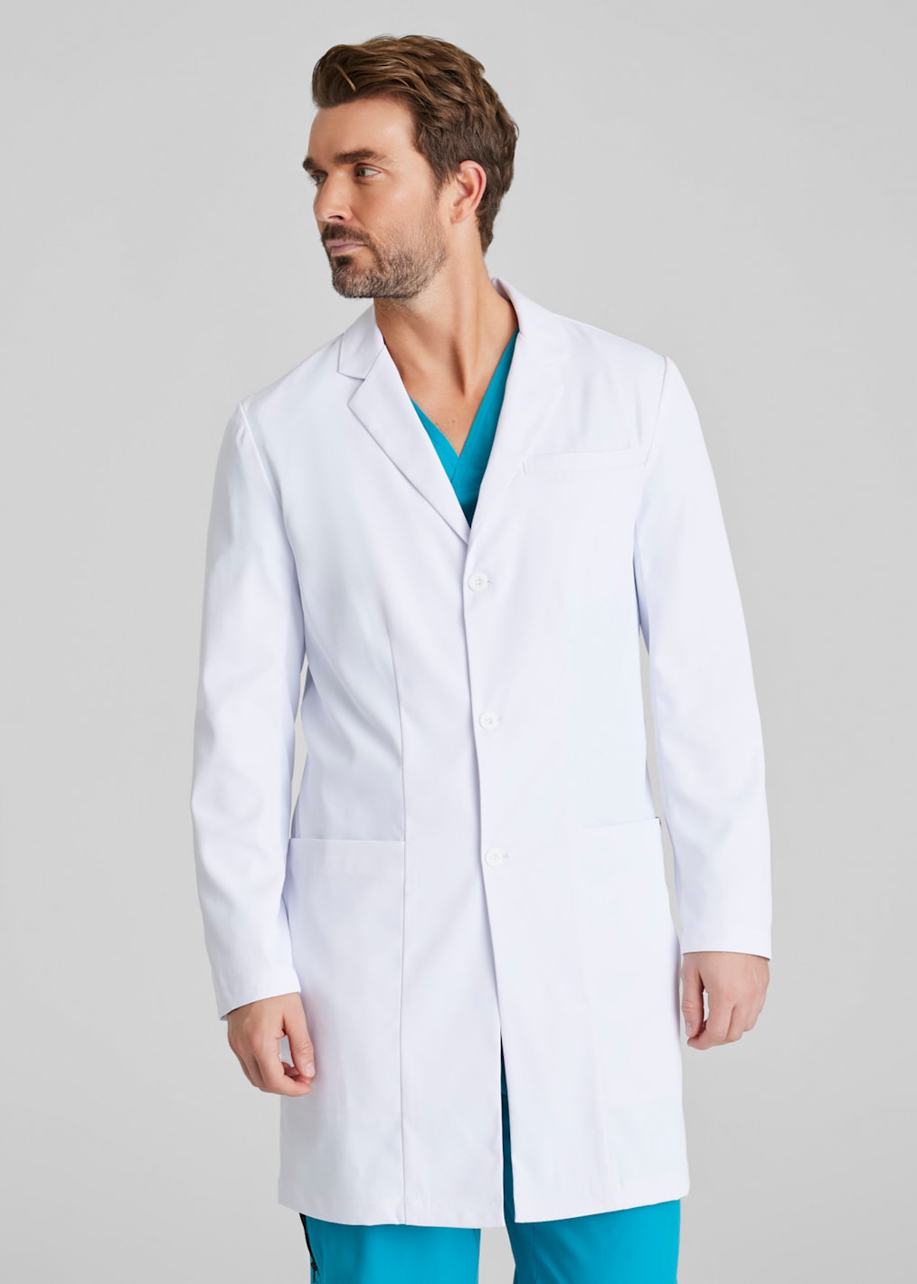 Grace 3-Pocket 35 Inch 3 Button Lab Coat