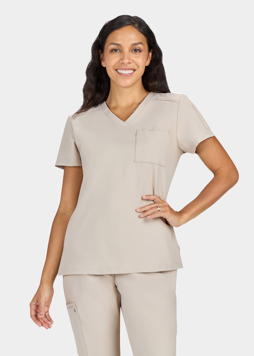 Cardi 3-Pocket V-neck Scrub Top