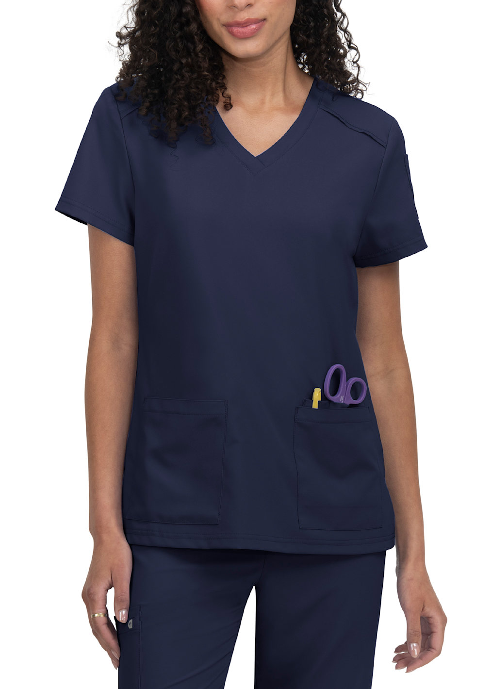 Aura 2-Pocket V-Neck Scrub Top
