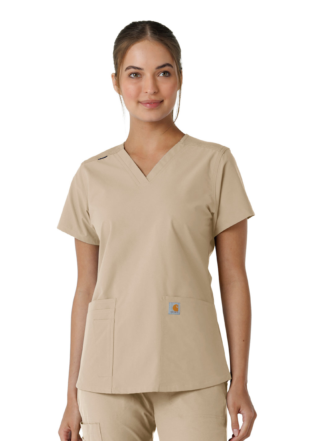 Chest Pocket V-Neck Top