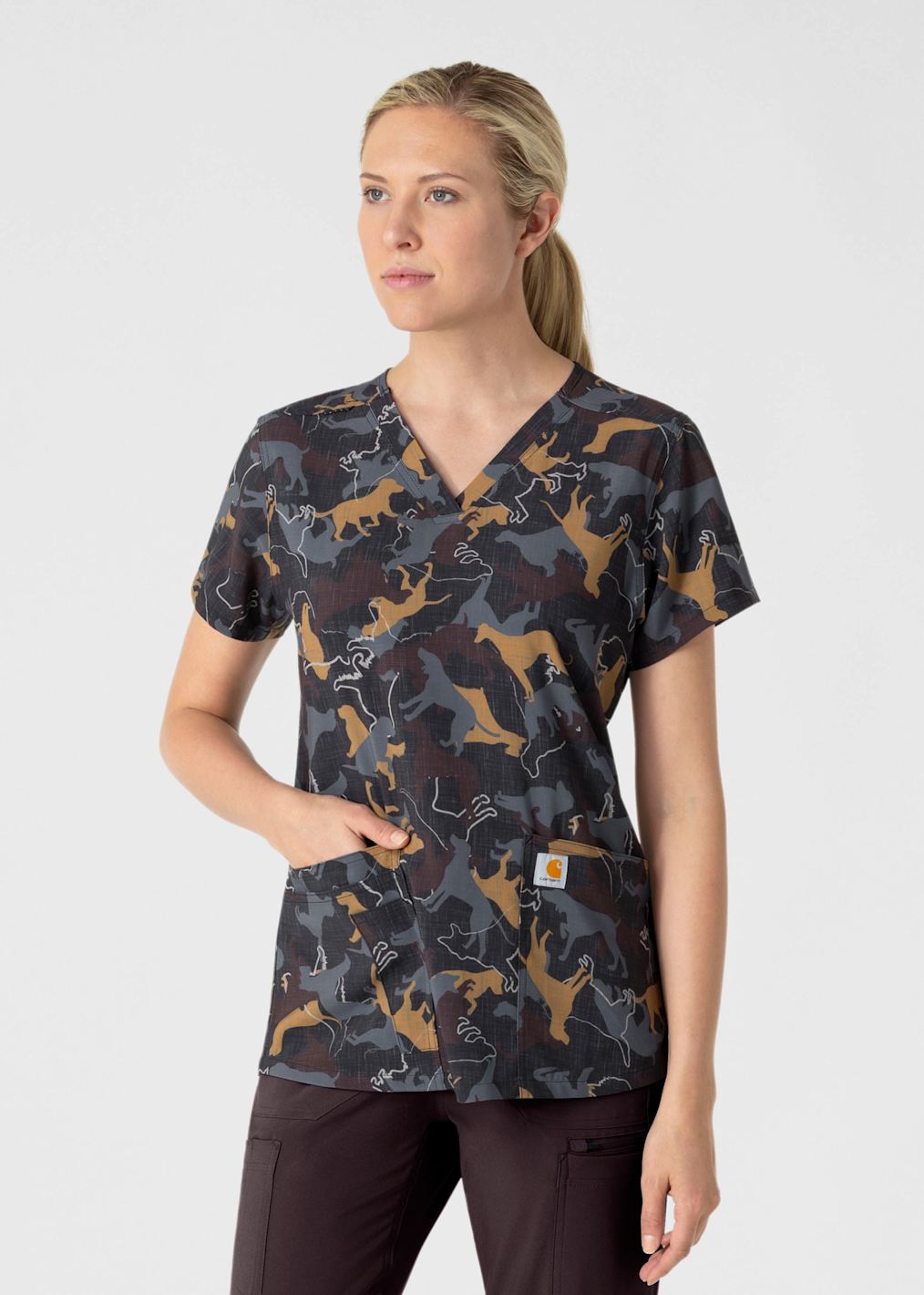 Mustang Meadow V-Neck Print Top