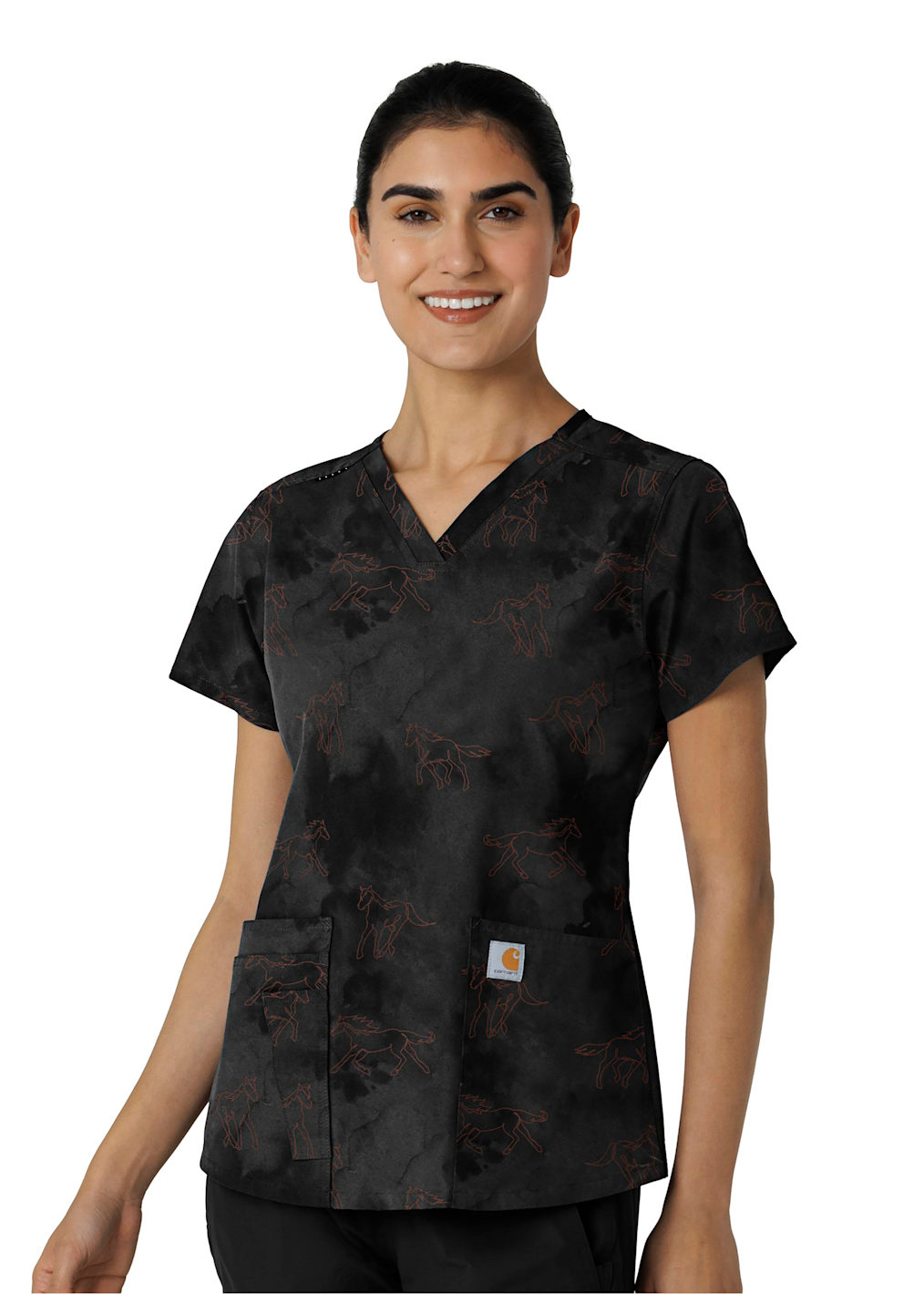 Mustang Meadow V-Neck Print Top