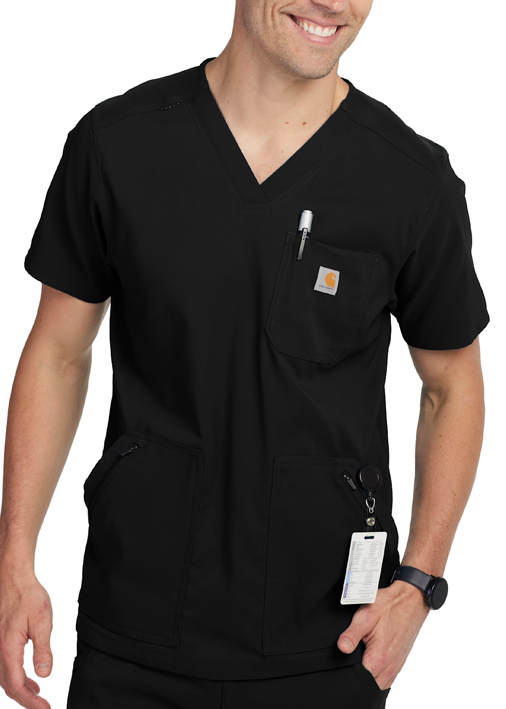 11-Pocket Elastic Waistband Zip-front Snap Closure Cargo Pant