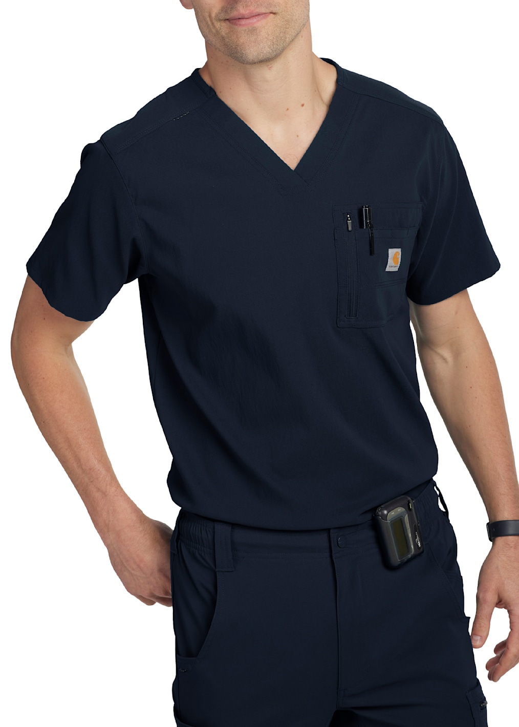 11-Pocket Elastic Waistband Zip-front Snap Closure Cargo Pant