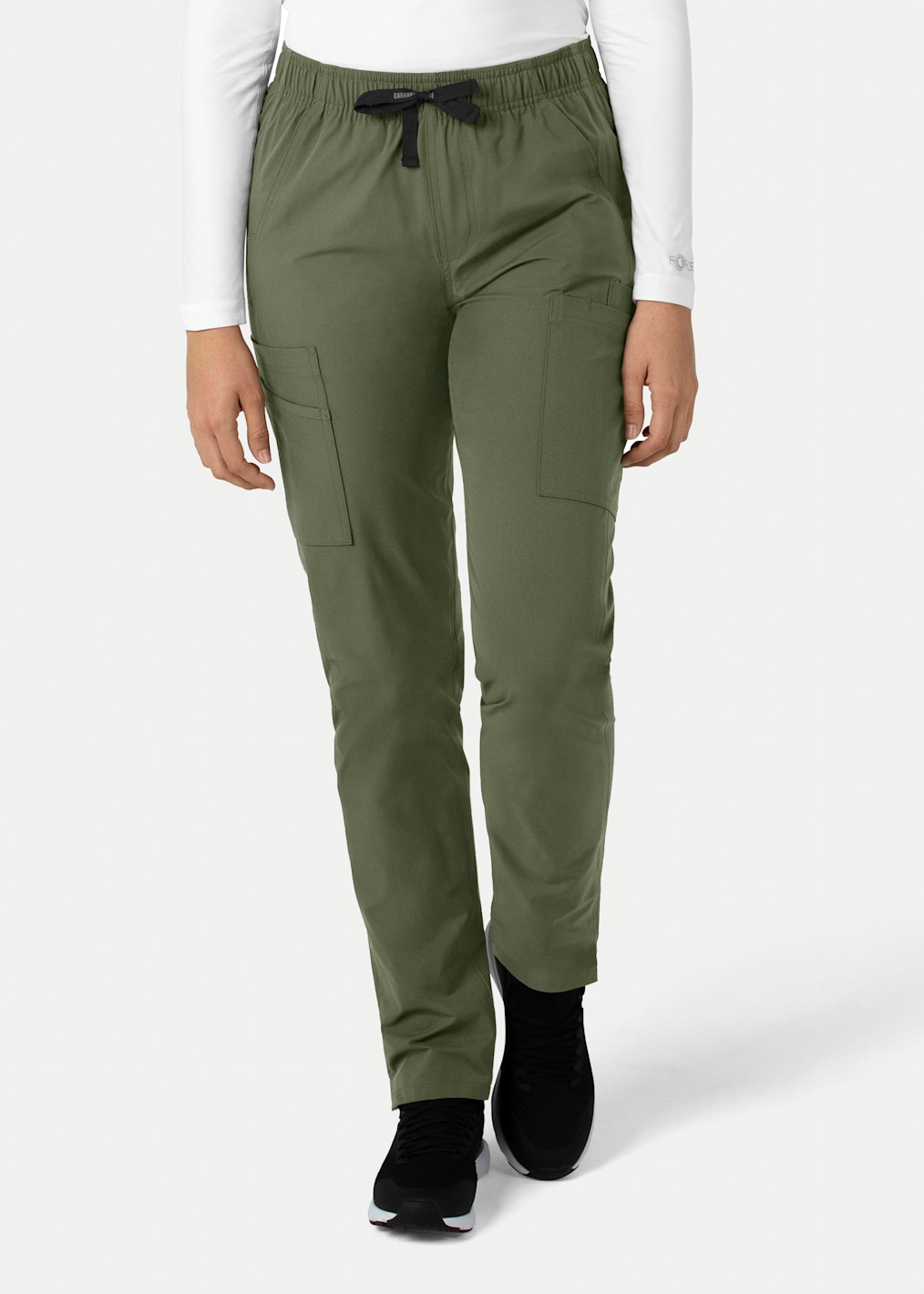 11-Pocket Elastic Waistband Zip-front Snap Closure Cargo Pant