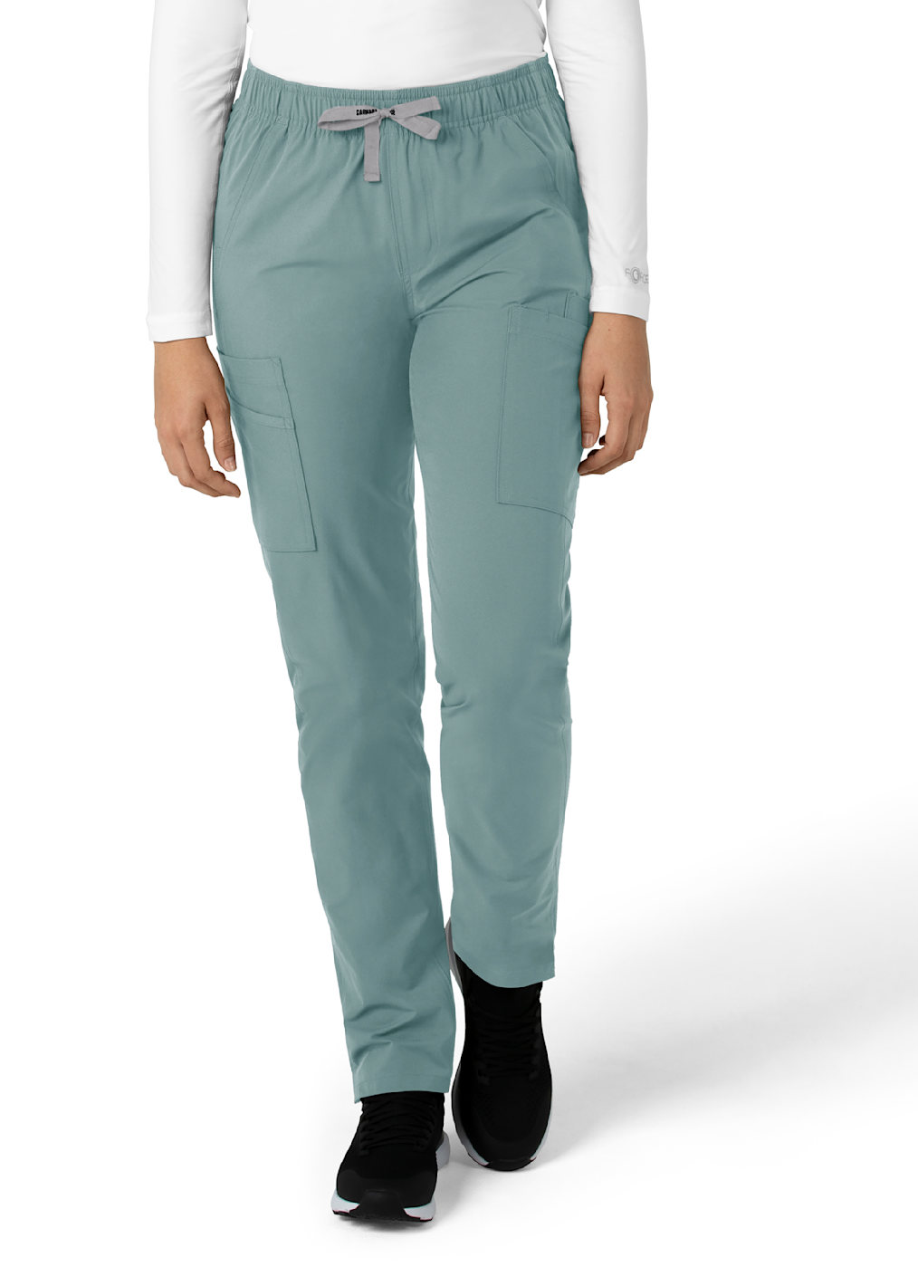 3-Pocket Notch Neck Knit Panel Top