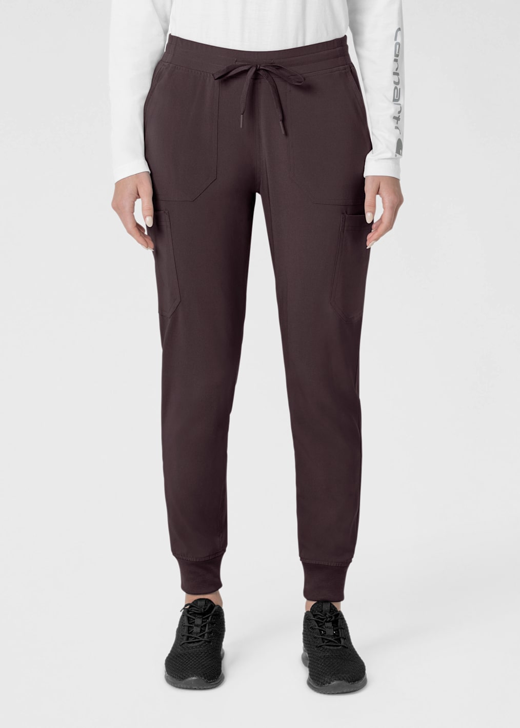 Chest-Pocket Tuck-In V-Neck Top