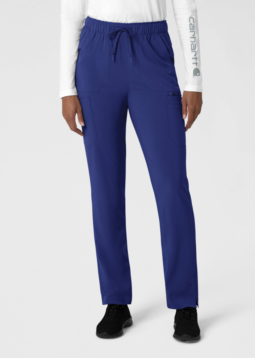 Chest-Pocket Tuck-In V-Neck Top