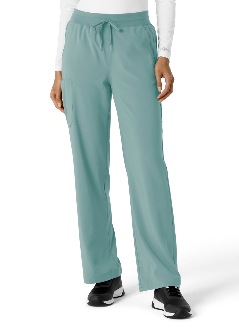 3-Pocket Notch Neck Knit Panel Top