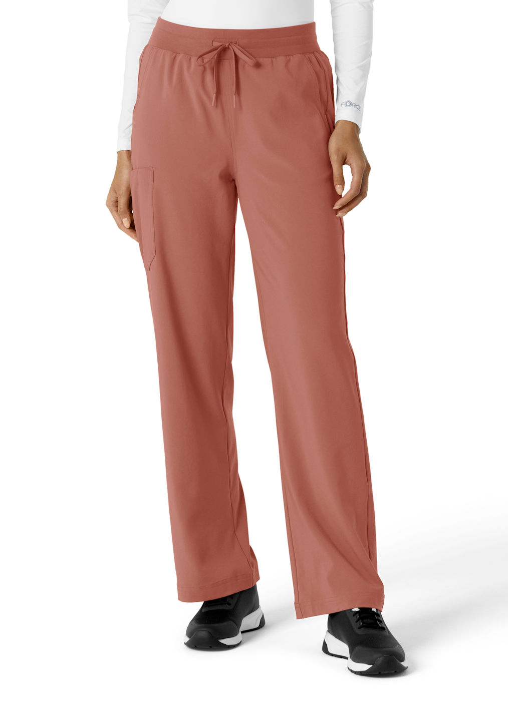 4-Pocket V-Neck Knit Panel Top