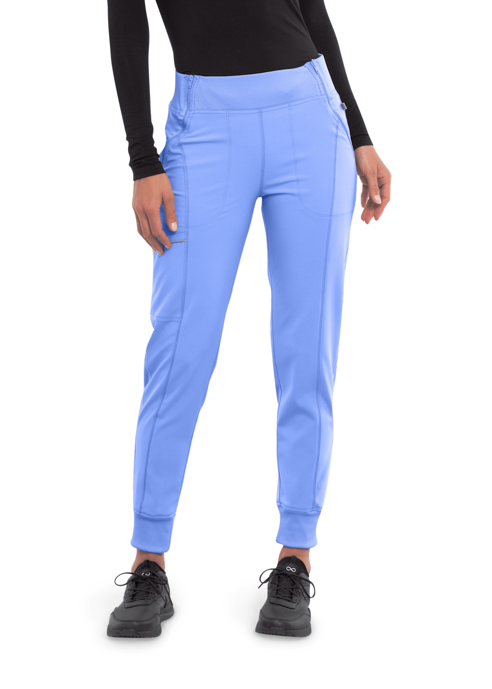 Mid Rise Pull On Knit Waist Pants