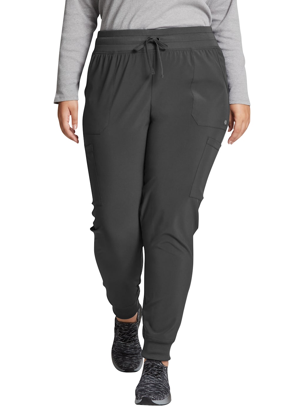 4-Pocket Elastic Waistband Mid-rise Cargo Jogger