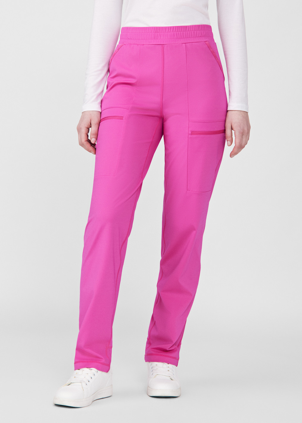 High Waist Slim Fit Straight Leg Pant