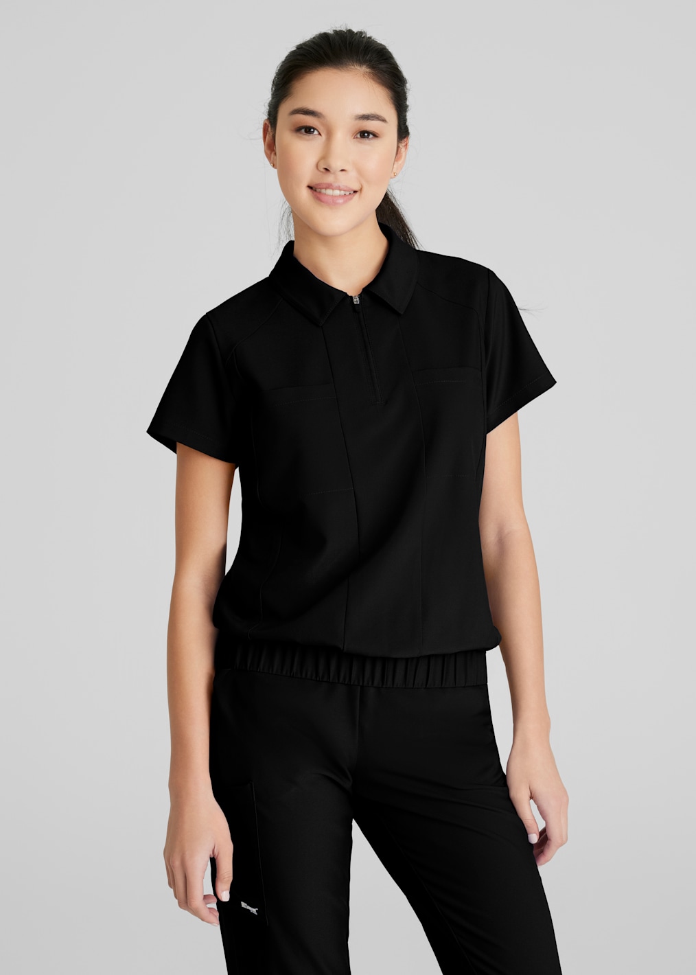 5-Pocket High-Rise Knit Waistband Cargo Tapered Leg Pant