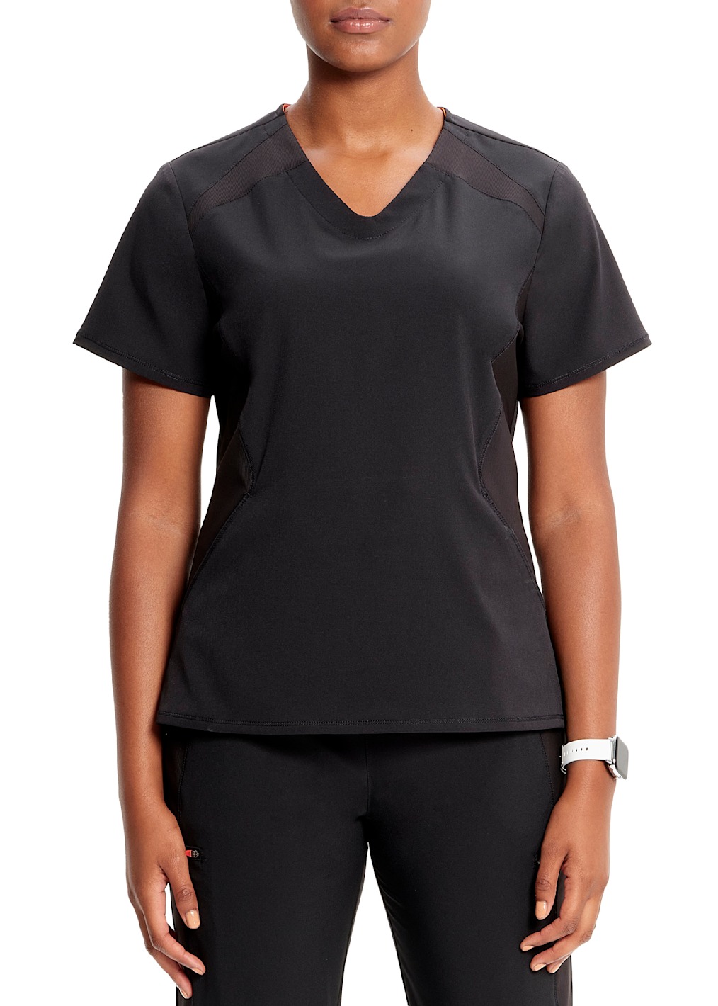 5-Pocket Ribbed Waistband Cargo Tapered Leg Scrub Pant
