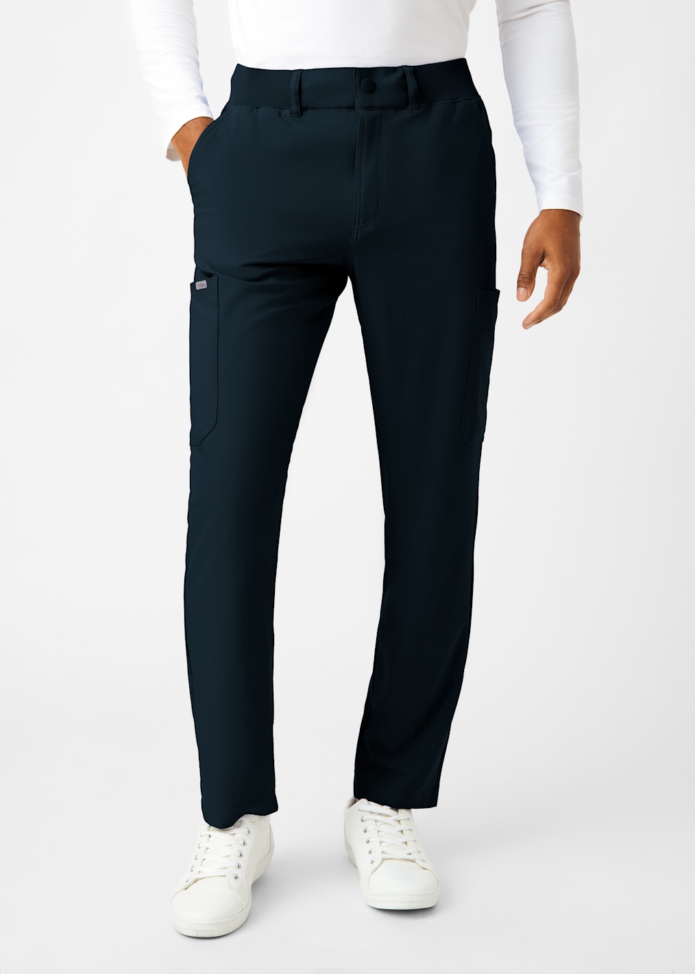 2-Pocket V-Neck Men's Rib Knit Top
