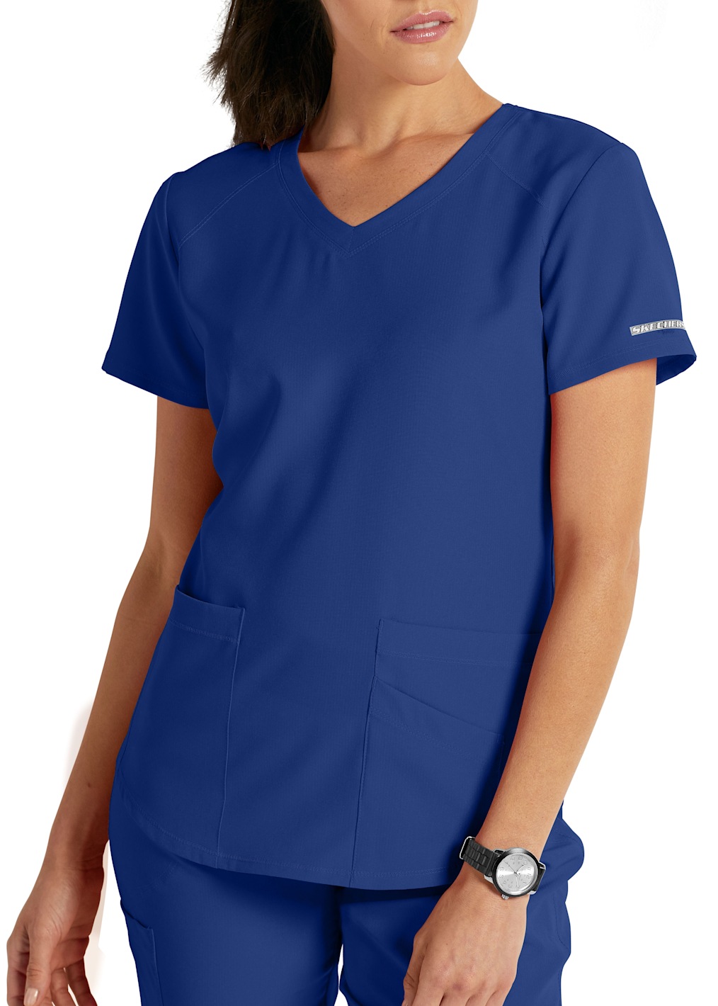 Chest Pocket V-Neck Tuck-In Scrub Top