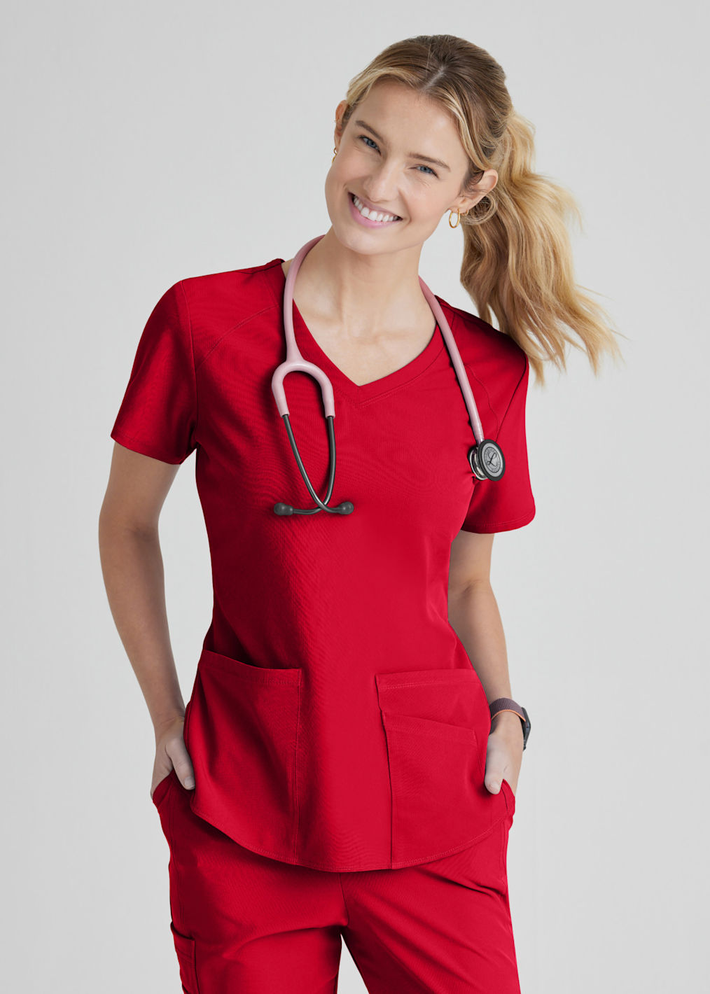 Classic 2 Pocket V-Neck Top