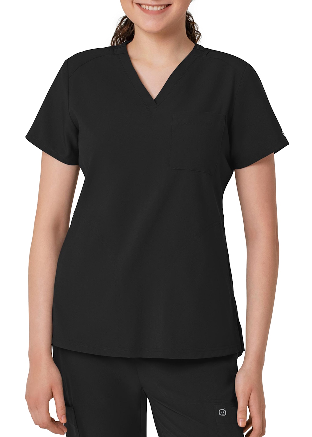 2-Pocket Flex-n-Reach V-Neck Top