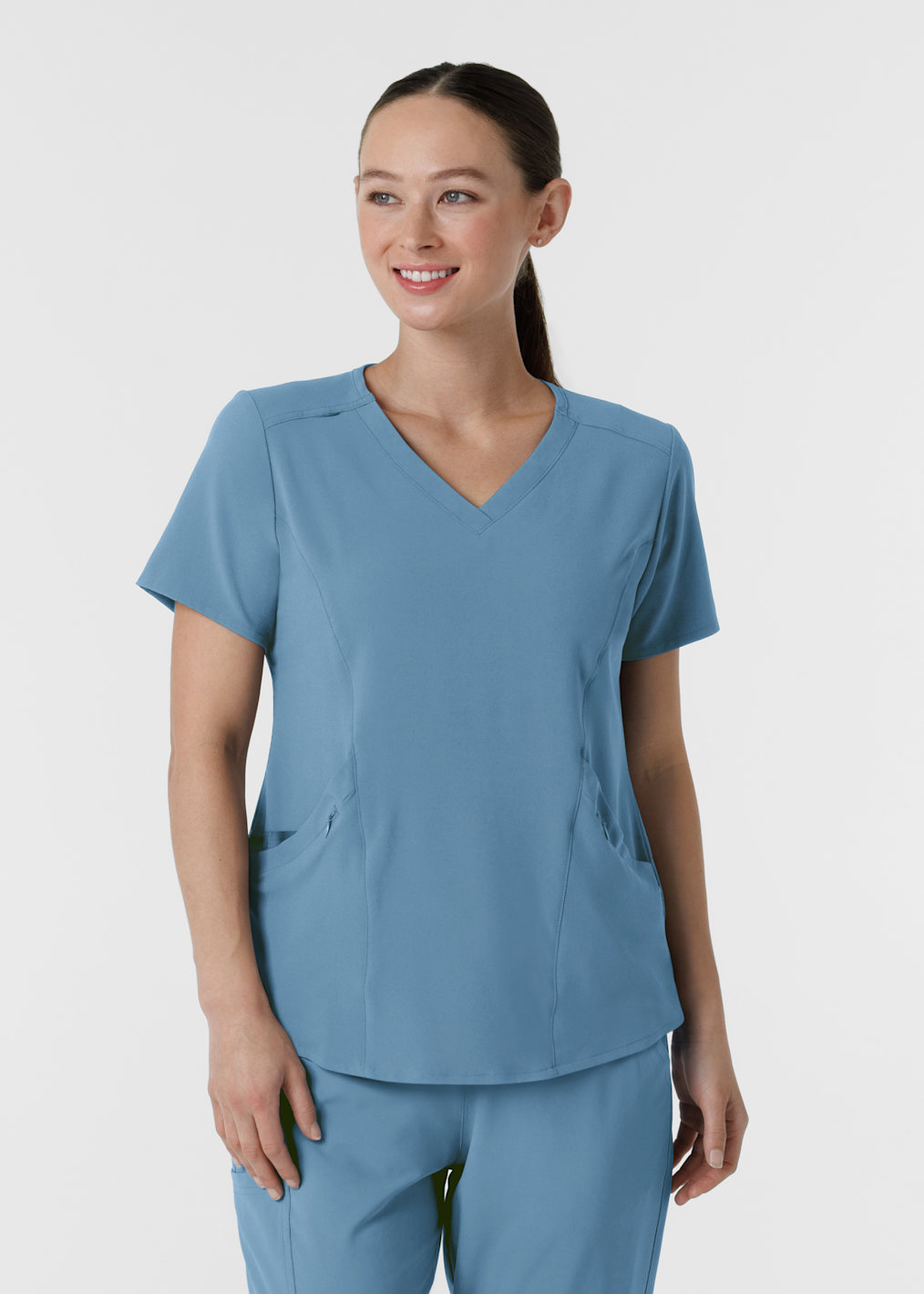3-Pocket V-Neck Top