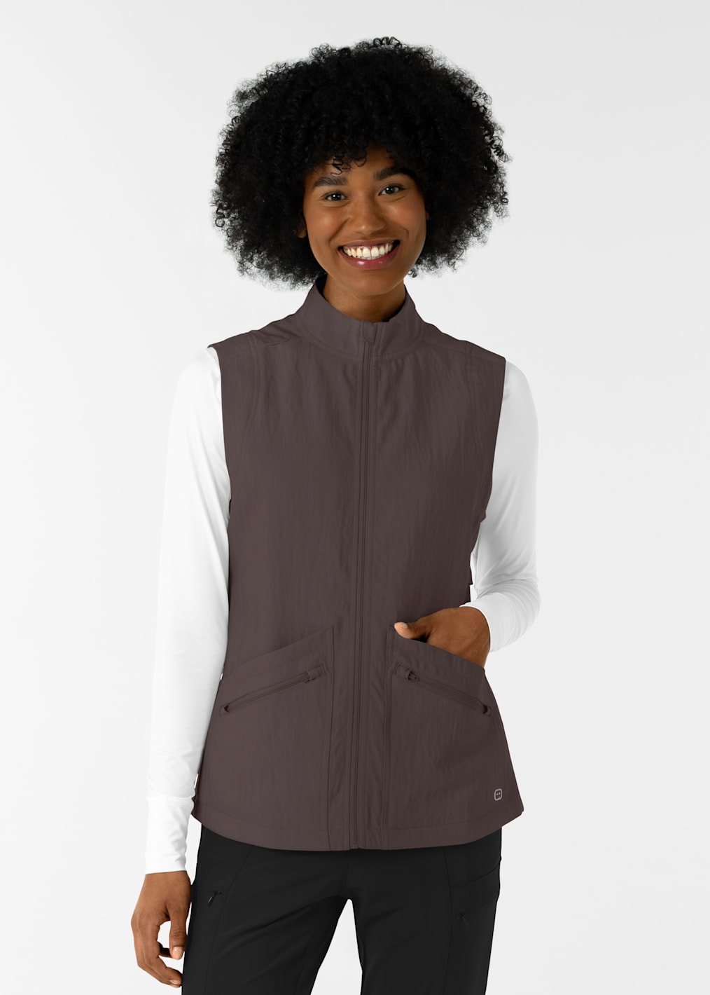 Alia 3-Pocket Zip-Front Bonded Fleece Vest