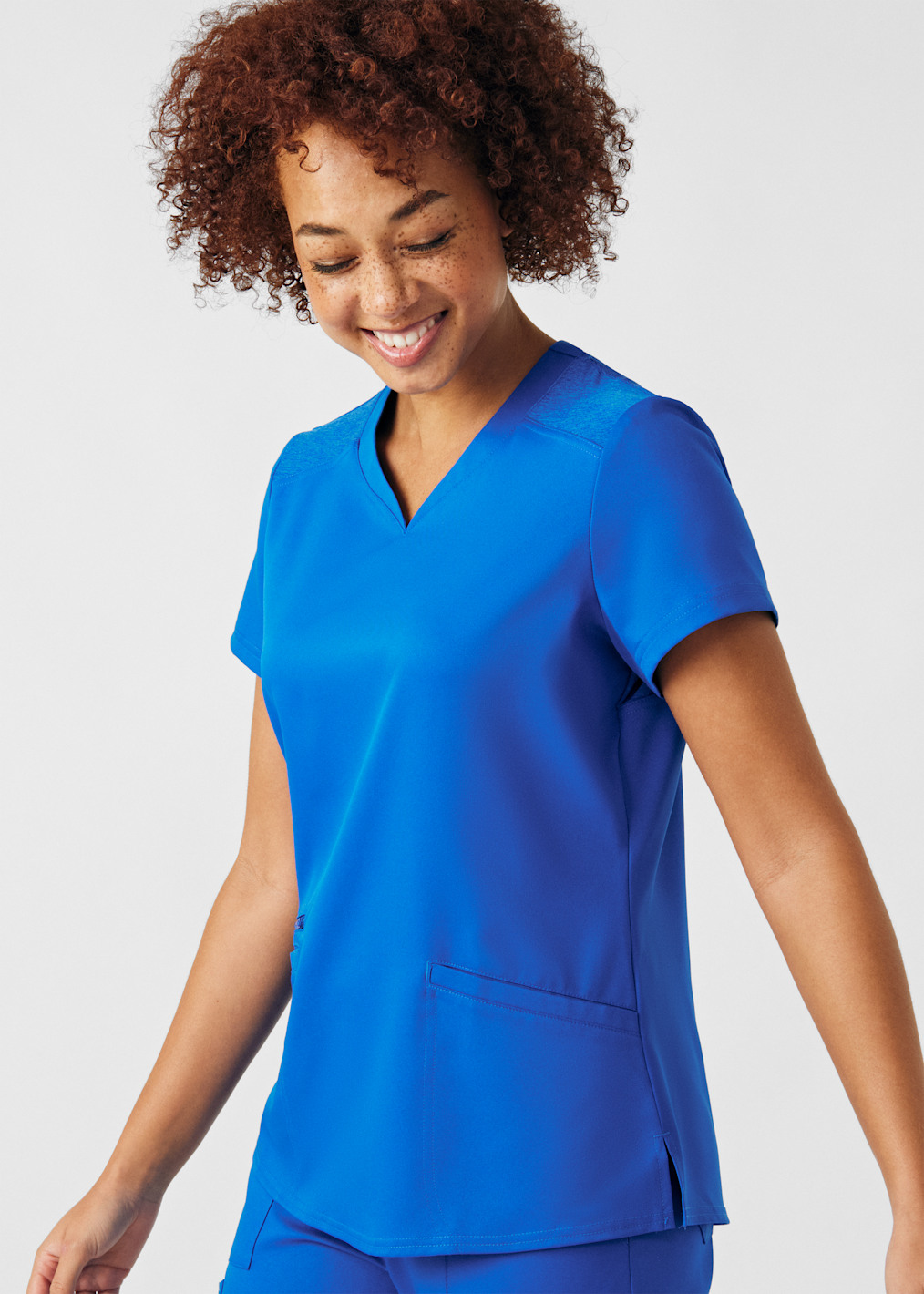 Chest Pocket V-Neck Tuck-In Scrub Top