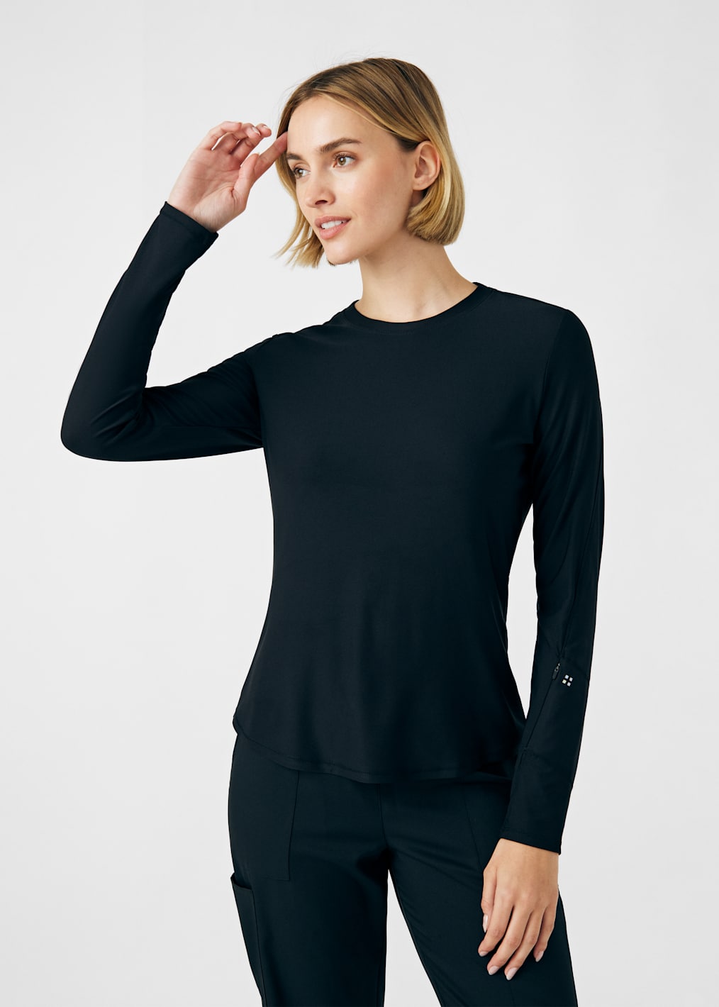 Stretch Cotton Long Sleeve Tee