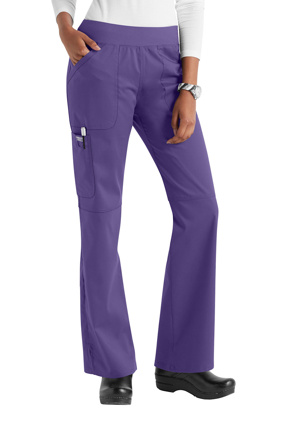 Straight Leg Drawstring Pant With Knit Contrast