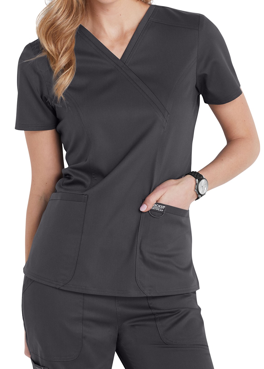  V-Neck Top with Bungee Loop