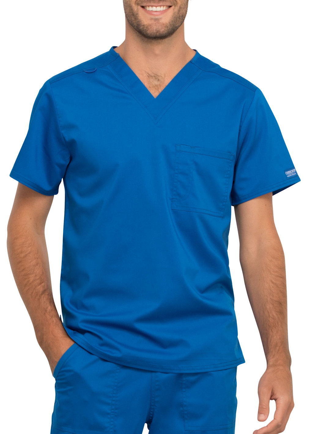 Chest Pocket V-Neck Top