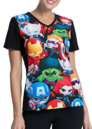 Details about Tooniforms Big Minnie V-Neck Knit Panel Print Scrub Top Details about Tooniforms Big Minnie V-Neck Knit Panel Print Scrub Top