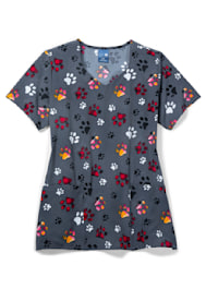 Zoe and Chloe Women's Print Scrub Keep Growing Top - Scrubs Direct