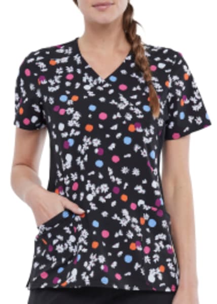 polka dot scrub top