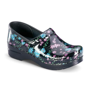 purple nursing clogs