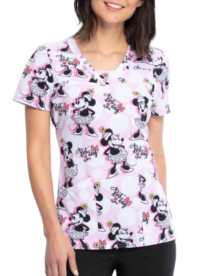 polka dot scrub top