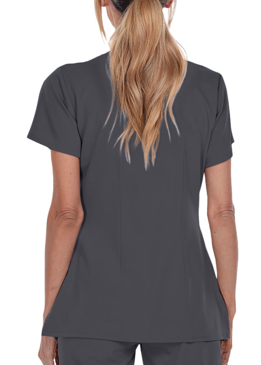 Grey’s Anatomy Women's Stretch 3 Pocket Mock Wrap Top