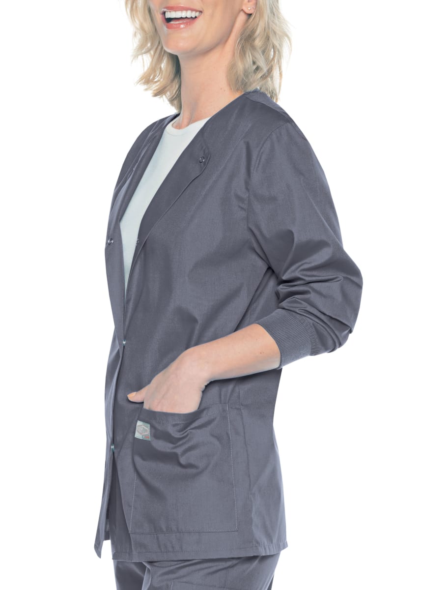 ScrubZone Women's 3 Pocket Jacket With Knit Cuffs #70227