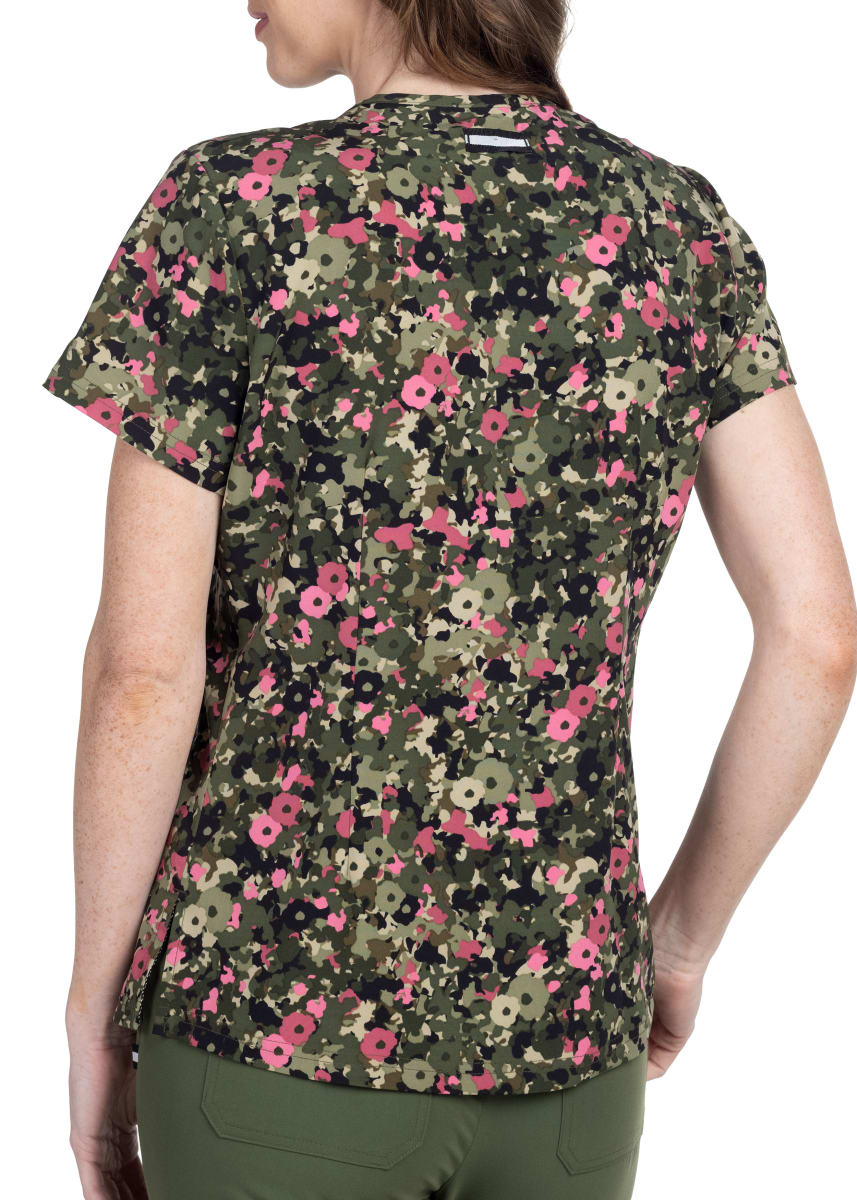 Beyond Scrubs Happiness Collection Floral Dreams V-Neck Print Scrub Top | Tops Scrub Tops from Scrubs and Beyond